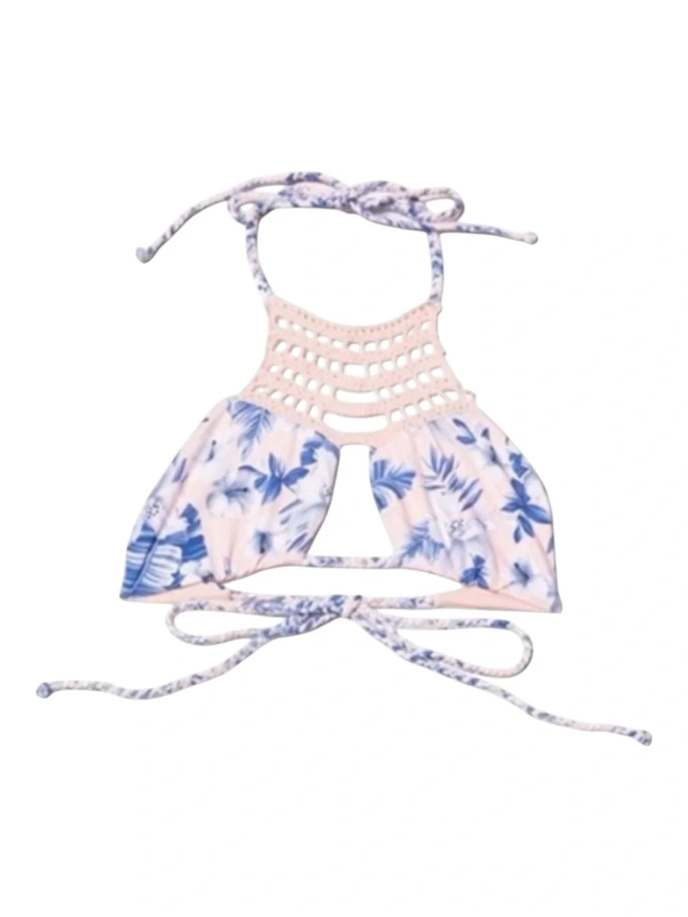 new Frankie’s Bikinis ☀︎︎ Mimi Marina Crochet Bikini Set☀︎ ︎Hawaiian Blush Print